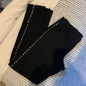 Express black studded leggings - NWOT